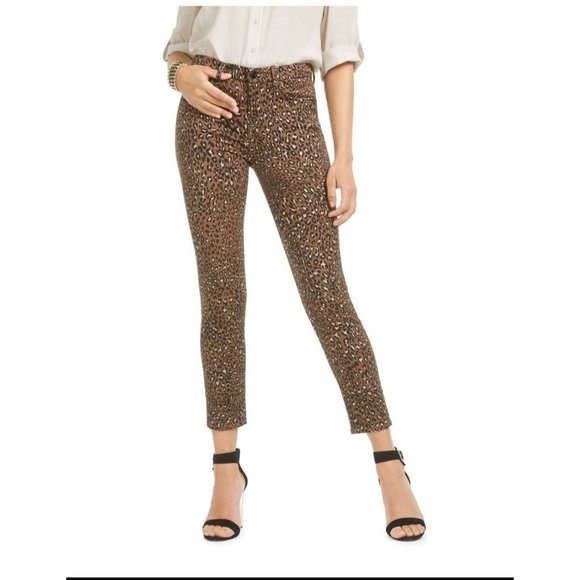 Jen 7 7 For All Mankind High Waist Cheetah Print Ankle Skinny  Plus Size… - Picture 1 of 15
